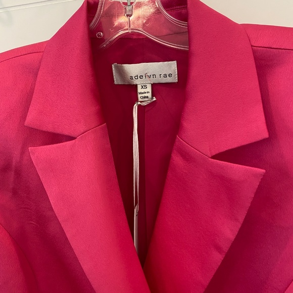 Gorgeous Hot Pink Double Breasted Blazer Dress with Classic Collar  - New XS - Picture 3 of 3